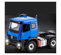 JINGDEE Modello di auto decorativa Modello di auto da collezione in lega di metallo pressofuso for Actros Atania, modello di auto da regalo artigianale, scala 1:24 perfetto per fare un regalo(Blue)