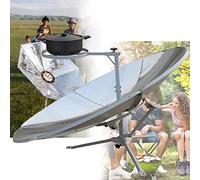JINGEDD Fornello Solare A Concentrazione,Forni da Esterno,Kit Fornello Solare da 1800 W,Fornello Solare Pieghevole,Forno Solare da Campeggio Staffa in Ferro Forno Solare per Patio Cortile Esterno