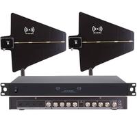 JINGEDD Sistemas di distribuzione dell'alimentazione dell'antenna UHF, Amplificatore del Segnale del Microfono Wireless, Gamma di frequenza 450-950 MHz, con 8/16 Porte di Ingresso/Uscita 8Input