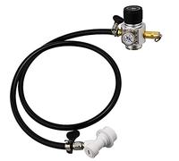 JINGERL Carbonation Birra Birra Gas Assemblaggio, Soda Water 0-90 PSI Gauge Regolatore CO2 Regolatore PVC Tubo a Sfera Tipo di Serratura di Birra Abbigliamento (Color : Gas Line Assembly)