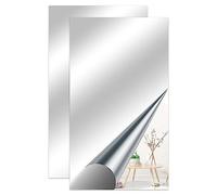 JINGIHE Specchio Autoadesivo Flessibile da Parete, 70 x 40 cm, Senza Vetro e Senza Cornice, Carta a Specchio Autofilettante
