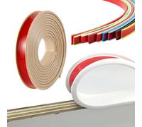 JingJiangBo Profilo in Gomma Autoadesivo a Forma di U da 1 m - Protezione Flessibile for Bordi in TPE for la Sicurezza dei mobili(Khaki,20mm)