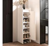 JINGJIAOPLSD Armadio Scarpiera a Colonna a 5 Ripiani, Scarpiere o L'angolo per Piccoli Spazi, Mobile Elegante per Riporre le Scarpe in Corridoio o Nell'ingresso(White,30x35x110cm/12x14x43in)