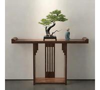 JINGJIAOPLSD Console Ingresso, Piccolo, in Legno Massello, con Ringhiera di Protezione Allargata, Tavolino Ingresso per Ingressi e Corridoi di Piccole Dimensioni(Brown,120x30x80cm/47x12x32in)