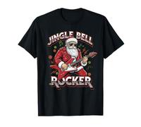 Jingle Bell Rocker Babbo Natale Divertente Rock Natale Maglietta