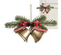 Jingle Bells for Christmas Tree, 62g Iron Holiday Ornament with Bow, Classic Metal Bell Decoration for Garland, Dining Room, Hotel Decor, Festive Tree Hanging Props for Seasonal Celebrations