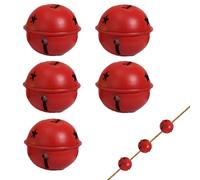 Jingle Bells Ornamenti per l'albero di Natale,Decorazioni con campanelle di Natale,Campane rustiche per | Ornamenti vintage da 5 pezzi con suono squillante, per caminetti