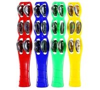 Jingle Bells Stick - 4Pcs Handheld Tambourine Shaker, Rattle Instrument