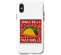 Jingle Bells Taco Shells Funny Christmas Tacos Lover Custodia per iPhone X/XS