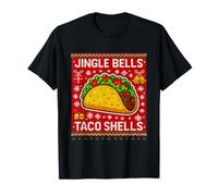 Jingle Bells Taco Shells Funny Christmas Tacos Lover Maglietta