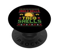 Jingle Bells Taco Shells - Taco Lover Messicano Food Xmas PopSockets PopGrip Adesivo