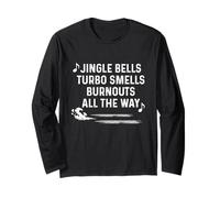 Jingle Bells Turbo Odora Burnouts all The Way Car Guy Xmas Maglia a Manica