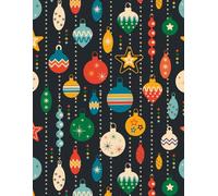 Jingle Jot Jot Jot: A Maximalist Retro Christmas Notebook for Holiday Lists, Notes & Merry Musings: A Fun Vintage-Style Holiday Journal | 8x11 Inch ... Cover with Colorful Retro Ornaments & Stars