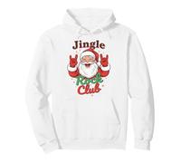 Jingle Rock Club Santa Christmas Fun Rocker Rock On Felpa con Cappuccio