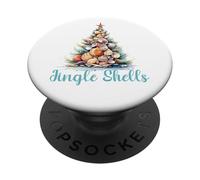 Jingle Shells Beachy Christmas PopSockets PopGrip Adesivo