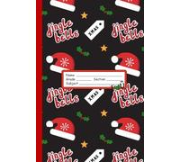 JingleBellsHolidayCompositionNotebook-FestiveRedandBlackDesignforNotes&DailyWriting: Holiday-Themed Notebook with 100LinedPages-PerfectChristmasGiftorJournal