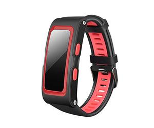 JINGLIANG 0.96 Pollici OLED Touch Screen GPS Track Record Intelligente Bracciale, IP67 Impermeabile, Pressione Supporto Contapassi/Heart Rate Monitor/sanguigna Monitor/Notifica ricordare a/Chi