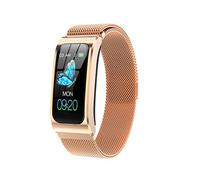 JINGLIANG Schermo IPS Colore 1.14 Pollici Intelligente Orologio Impermeabile IP68, Metallo Cinturino, sostengono la Chiamata Promemoria/Monitoraggio della frequenza cardiaca/Blood Pressure Monitor