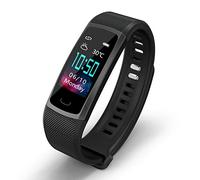 JINGLIANG Supporto 24h frequenza cardiaca e Pressione sanguigna monitoraggio/Sleep Monitoraggio/Multipla modalità Sport/Call Reminder (Gun Lega), Schermo TFT a Colori 0,96 Pollici impertinente B