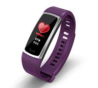 JINGLIANG Supporto 24h frequenza cardiaca e Pressione sanguigna monitoraggio/Sleep Monitoraggio/Multipla modalità Sport/Call Reminder (Gun Lega), Schermo TFT a Colori 0,96 Pollici impertinente B