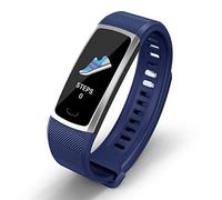 JINGLIANG Supporto 24h frequenza cardiaca e Pressione sanguigna monitoraggio/Sleep Monitoraggio/Multipla modalità Sport/Call Reminder (Gun Lega), Schermo TFT a Colori 0,96 Pollici impertinente B