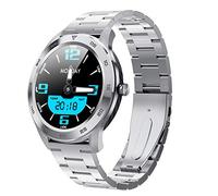 JINGLIANG Supporto Chiamata di promemoria/Blood Pressure Monitoring/Sleep Monitoring Screen (Nero), 1.3 Pollici TFT a Colori Cinturino dell'Acciaio Inossidabile Chic Guarda (Colore : Silver)