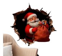 JINGLING Adesivi da parete di Natale | Adesivi di Babbo Natale Rimovibili | per frigorifero inverno festa camera da letto cucina all'aperto Giorno del Ringraziamento Auto Appartamento