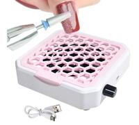 JINGLING Aspiratore di Polvere per Unghie con Ventola | Strumento per Manicure Ricaricabile Compatto | Macchina Aspira Polvere per Unghie - Per Manicure Pedicure Pulizia Lucidatura Casa Salone Viaggio