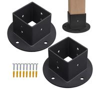 JINGLING Base quadrata per, supporto per ringhiere, supporto base per ringhiere, 2 supporti da parete quadrati per carichi elevati per cassette delle lettere per pali con un