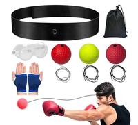 JINGLING Boxing Reflex Ball Set 1 set di fasce per capelli con fascia per capelli, palla dura, perfetta per reazione, agilità, velocità di battaglia, capacità di combattimento e coordinazione