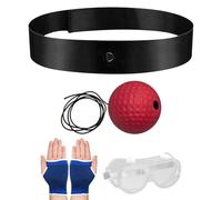 JINGLING Boxing Reflex Ball Set 1 set di fasce per capelli con fascia per capelli, palla dura, perfetta per reazione, agilità, velocità di battaglia, capacità di combattimento e coordinazione