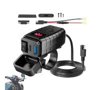 JINGLING Caricabatteria da auto USB, caricatore da moto - porta USB del caricatore per motociclette, caricatore rapido PD 3.0, caricatore per telefono PD e QC 3.0 per moto, marines, campeggio e