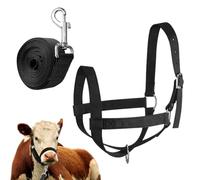 JINGLING Cavezza per Mucca | per Puledro con Cordino di Guida,Nylon Adjustable Rinforzato Attrezzature Dressage Bestiame per Manipolazione Presentazione Animali Razze Piccole Capra Agnello Pecora -