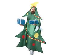 JINGLING Costume da albero di Natale | Esilarante e che attira l'attenzione,Costume da ripieno di Natale con tema albero, per scena di compleanno, riunione per fidanzati e amici