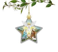 JINGLING Decorazioni Natalizie Per Albero Presepe,Gioielli A Forma Di Stella In Con Motivo Di Angelo | Decorazioni con Angelo,Per Donne Adulti Famiglia Casa Porta Auto Feste Ghirlande Rami