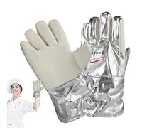 JINGLING Guanti da cucina resistenti al calore per cucinare, guanti da cucina resistenti al calore, pellicola di alluminio resistente al calore a 300 °C, anti-schegge, guanti multifunzionali