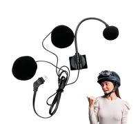 JINGLING Kit Mano Libero per Casco da Moto, Sistema di Comunicazione Moto Anti-Rumore 10 Pin Sistema Audio Anti-Rumore 10 Pin Impermeabile per Donne Uomini Adolescenti Adulti Bici e