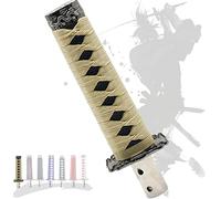 JINGLING Pomello del cambio Samurai Sword Katana Stick manuale AT MT Car Universal Custom Shifter Lever Head con 4 tipi di adattatori (oro e nero, 20 cm)