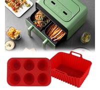 JINGLING Rivestimenti in Silicone per Cestello Air Fryer - Rivestimenti Antiaderenti In Siliconi Per Cestelli | Cucina per Forno Pizza Verdure Spuntini