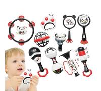 JINGLING Set di giocattoli sonagli, sonaglio panda giocattoli sensoriali per bambini, risveglio dei sensi e giocattolo dentizione per lo sviluppo precoce nel periodo di gioco