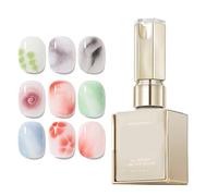 JINGLING Smalto Gel Effetto, 15 ml, top coat UV per stampaggio ad effetto, base trasparente per unghie naturali, ideale in viaggio e all'aperto