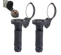 JINGLING Specchietto retrovisore per bicicletta | Bar End montaggio specchietto retrovisore | 1 paio di convesse girevoli a 360° con copertura protettiva, per il libero, l'avventura, la