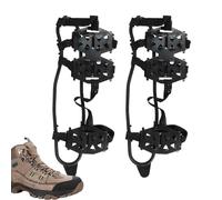 JINGLING Spike per scarpe da neve e tacchetti da neve per stivali, punte antiscivolo gripper, 24 punte, tacchette, per camminare, maniglie da neve in acciaio per arrampicata e