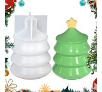 JINGLING Stampo Albero Di Natale Per Barattoli Candela,Forme In Silicone Per Colata - Forma Per Contenitori Gioielli E Caramelle,Per Cemento Gesso Insegnanti Arte Hobbisti Creativi Crafting Domestico