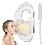 JINGLING Strumenti per la miscelazione del truccatore, vassoio per la miscelazione dei cosmetici - Vassoio cosmetico acrilico,Tavolozze per sfumare il trucco con foro per le dita per rossetti,
