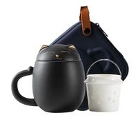 JINGLING Tazze Da Tè | Resistente al Calore e Impermeabile | Coperchio Da Tè Infusore Anti-Roving | Per Ufficio Viaggi All'aperto Regali Adolescenti Famiglia Colleghi Amatoriali