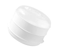 JINGLING Vaporiera Multistrato, Forno a microonde, pentola a Vapore per la Cucina, Rotonda, Forno a microonde, Cottura a Vapore, ricetta, Pieghevole, Lavabile in lavastoviglie