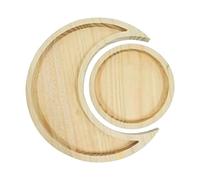 JINGLING Vassoio, vassoio di , luna, per pietre, mezzaluna, luna, in legno, per gioielli, oli essenziali, cristalli