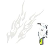 Jingmiger Adesivi e decalcomanie per moto, motivo fiamma, impermeabili, set da 2 pezzi, per scooter, paraurti, cassetta delle lettere, motoslitte, skateboard, camion