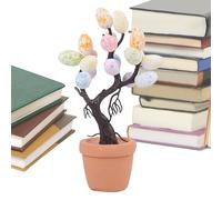 Jingmiger Albero da tavola di Pasqua Centro tavola di Pasqua - Centri tavolo decorazione per feste - Ornamento albero di pasqua artificiale decorazioni per la tavola